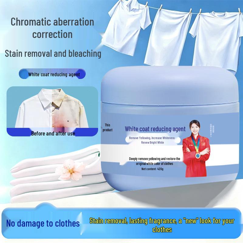White Garment Reviver: Stain & Yellowing Remover, Whitening Wash for Clothes