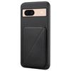 For Google Pixel 8a Case Kickstand Leather+PC+TPU Phone Cover with Hidden Card Holder