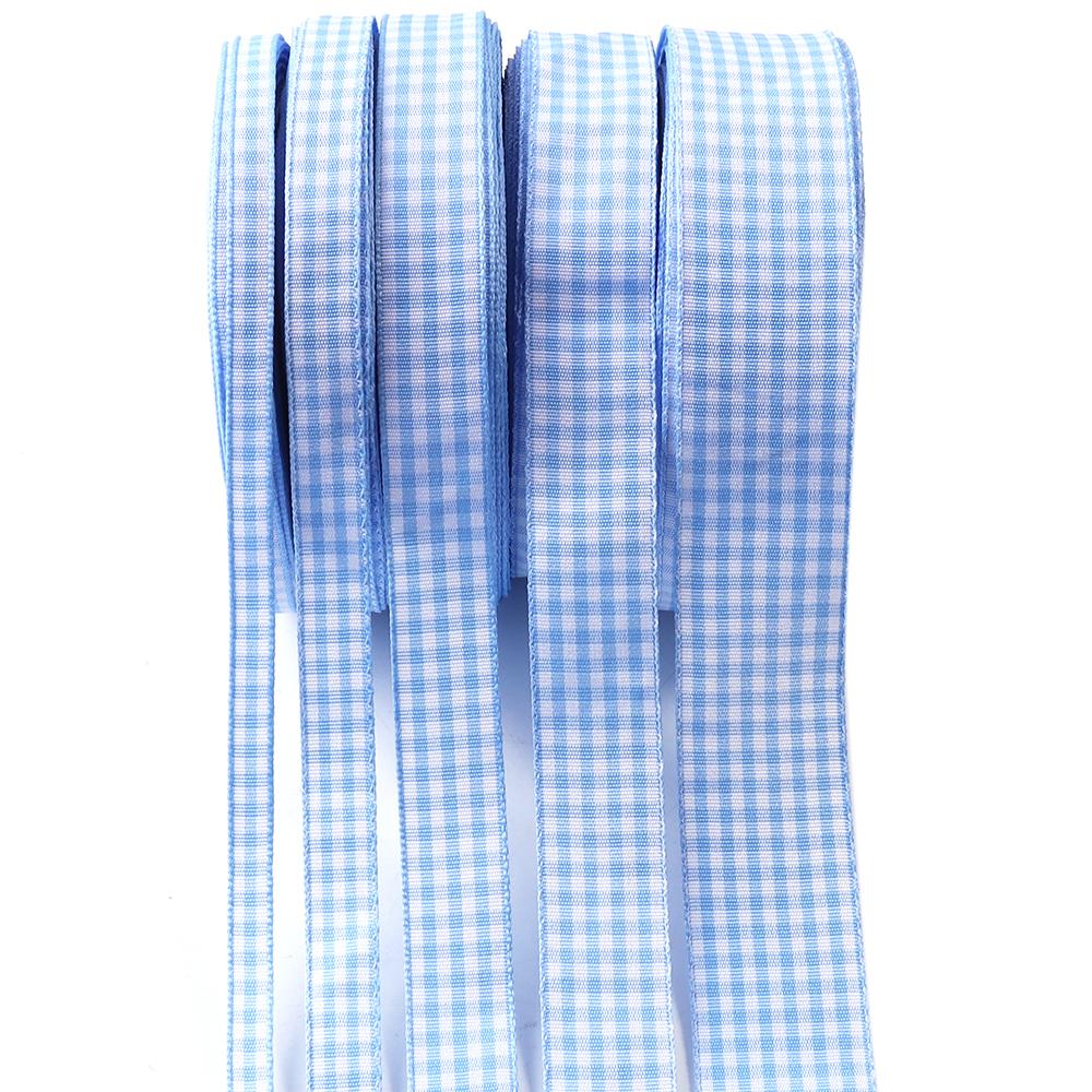 10Yards/roll Lattice Plaid Ribbons Polyester DIY Handmade Bow Ribbon for Sewing Fabric Wedding Decoration Gift Flower Wrapping
