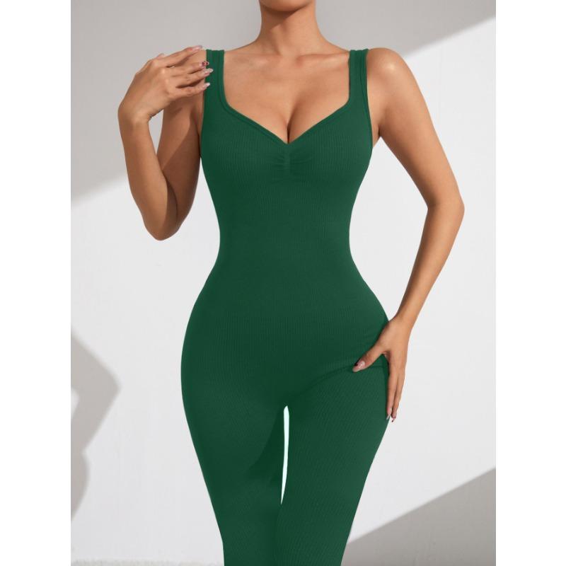 sexy v-neck elasticity Gym Jumpsuit Women's Fitness Sets Sports Overalls for Woman Tracksuit Yoga Clothing long pants Workout Sportswear