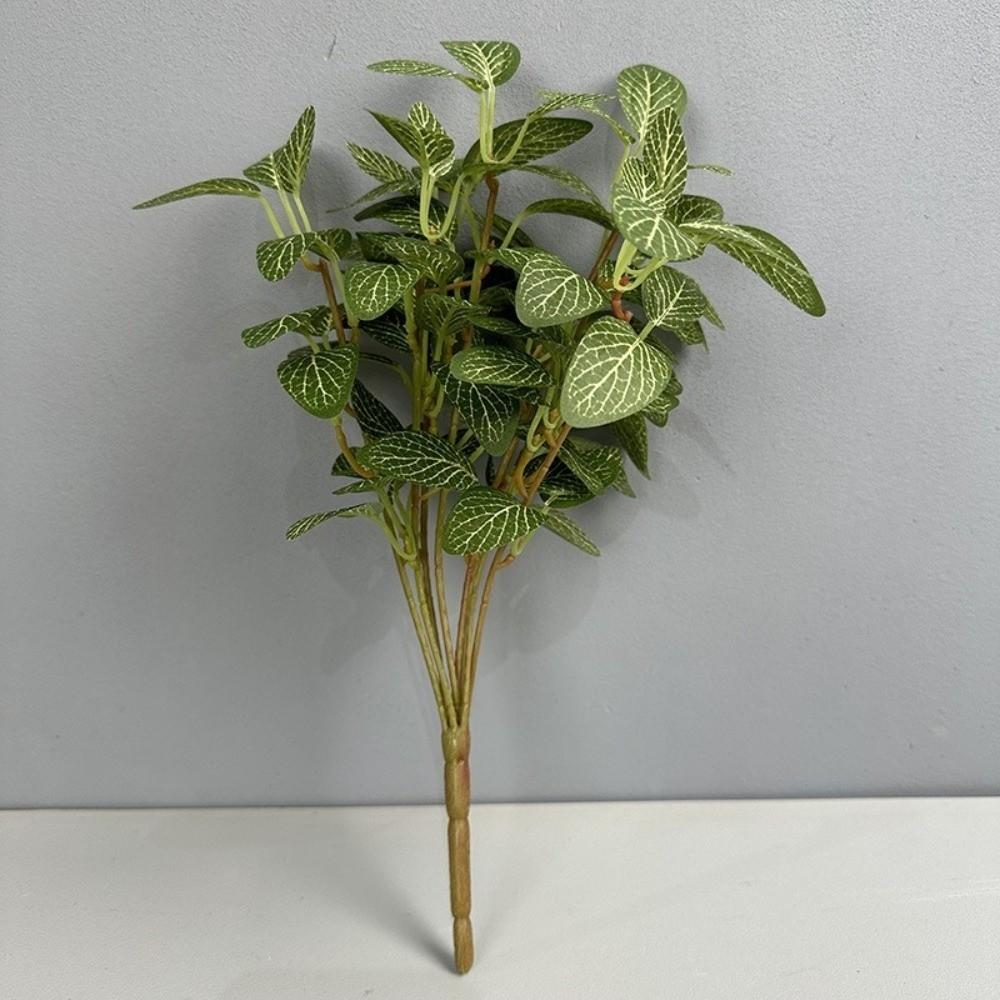 8 Heads Fake Plastic Plants Realistic Simulation Greenery Faux Plants  Birthday Decor