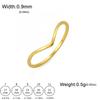 Cazador Minimalist Stackable Women‘s Ring Stainless Steel Geometric Wave Finger Rings Kpop Jewelry Gift Trend 2026 Wholesale