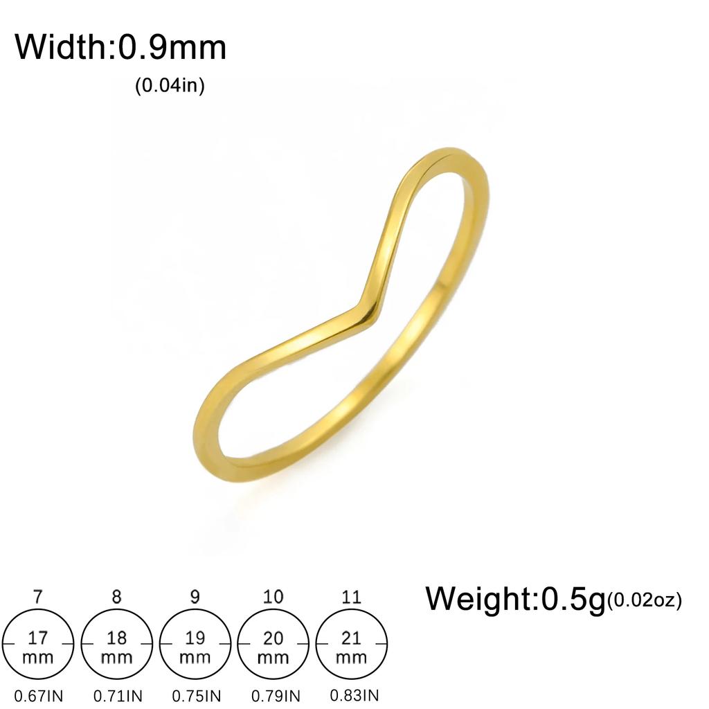 Cazador Minimalist Stackable Women‘s Ring Stainless Steel Geometric Wave Finger Rings Kpop Jewelry Gift Trend 2026 Wholesale
