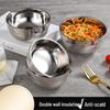 304 Stainless Steel Double-Wall Thermal Anti-Drop Bowl
