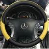 CQW1 Accessories Microfiber Leather DIY Car Steering Wheel Cover For Mercedes Benz W203 C-Class 2001-2007 Car Interior