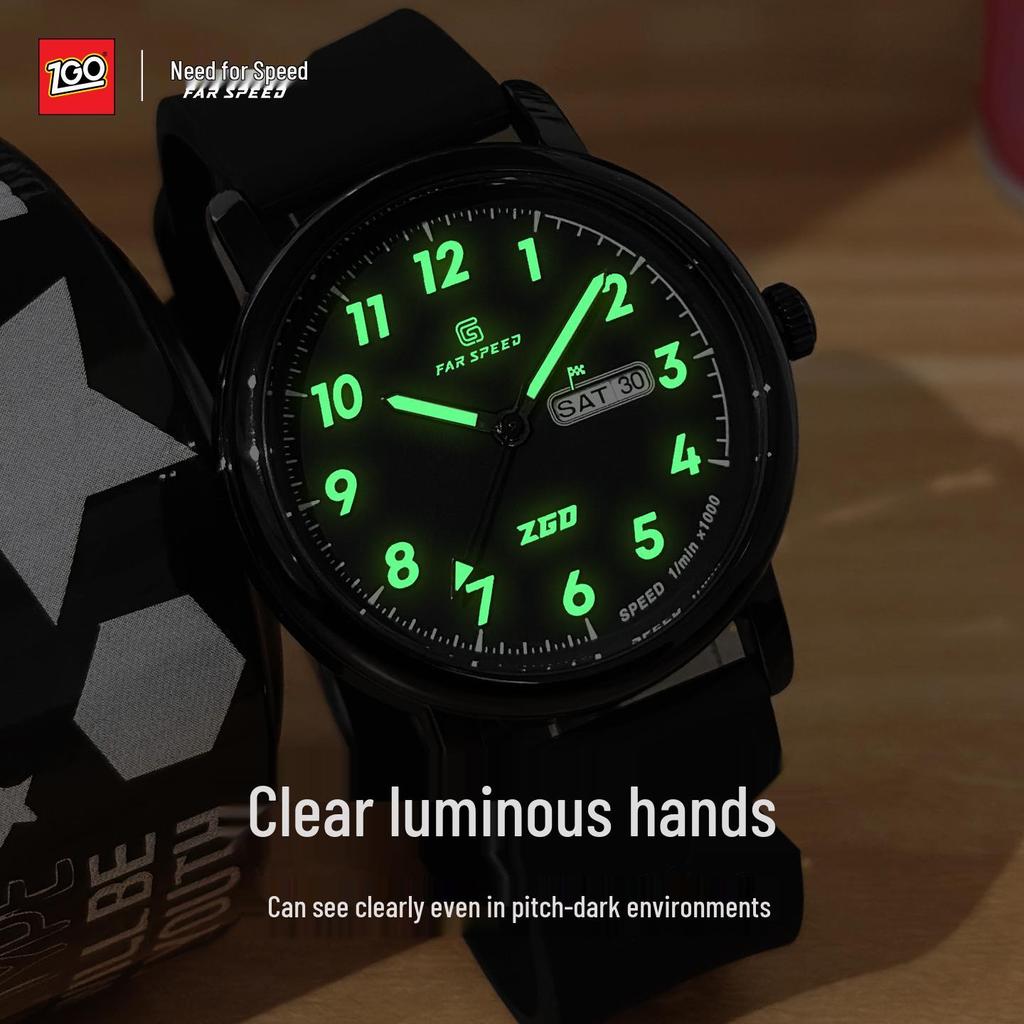 Genuine Hong Kong Silent Exam Quartz Watch - Men's Model for Junior & Senior High School Students