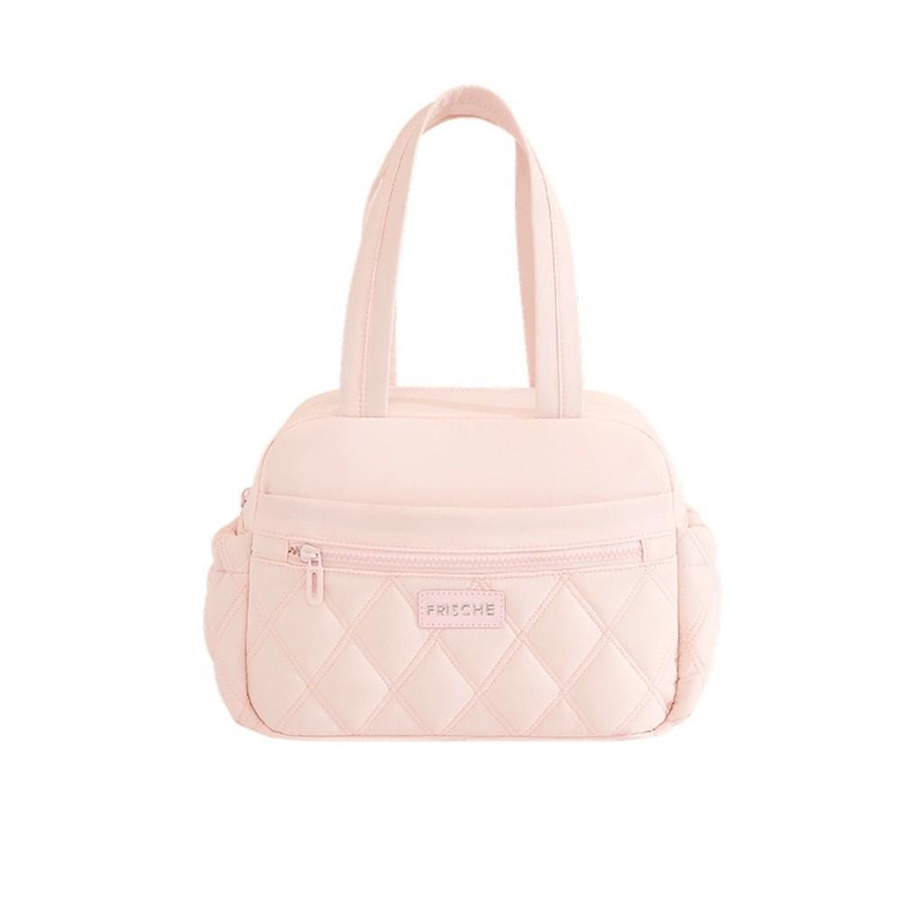 Durable Thickened Lunch Bag Reusable Leakproof Insulated Lunch Tote Bag Multi-functional Large Capacity Insulated Handbag розовый