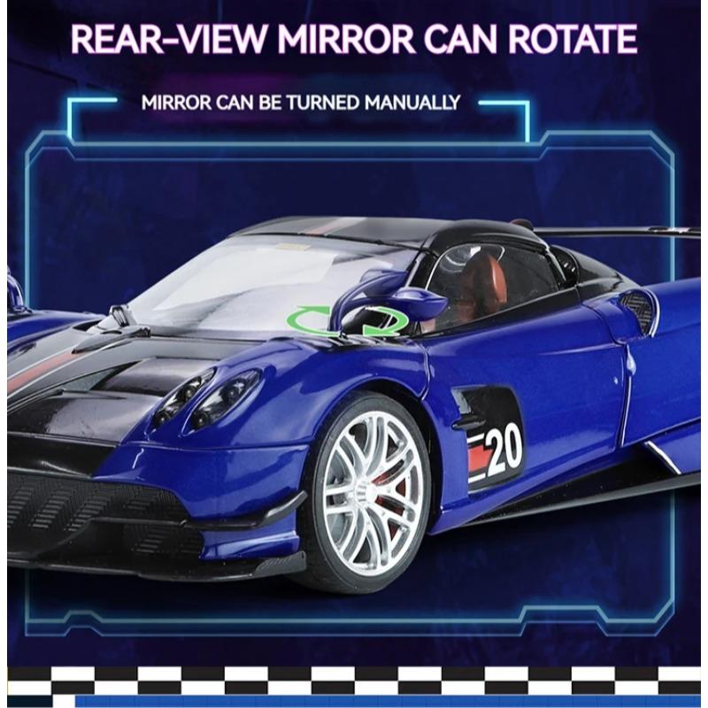 1/18 Pagani Huayra BC Blu Francia/Candy Blue with Carbon Accents 1/18 Model Car By Autoart