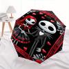 1 Auto Open Jack Skellington, Sally Themed Colorful 8-rib Portable Umbrella for Men and Women, A Compact Commuting Companion Suitable for Da