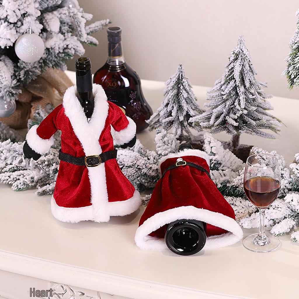 Festive Christmas Wine Bottle Dress Cover - Red