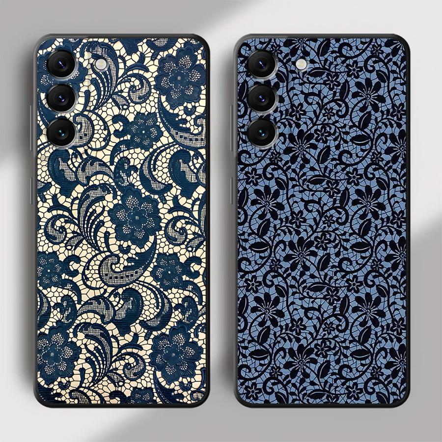 Black Sexy Lace Case for Samsung Galaxy A57 A73 A51 A52 A36 A53 A35 A25 A32 A26 A37 A22 A23 A24 A55 Phone Cover A72 A71