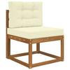 Outdoor Sofa Cushions 2 Pcs Cream Polyester