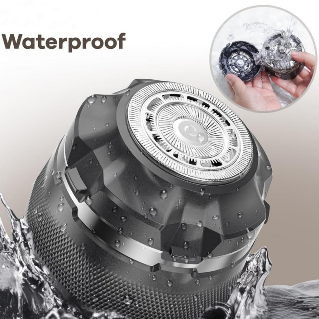 Rechargeable Electric Shaver for Men Single Head Powerful Hair Trimmer Wet/Dry Bald Beard Cutting Machine