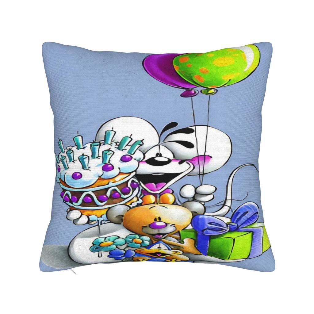 Cartoon D-Diddl Pillowcases  Vintage Pillow Case For Living Room Chair Soft Pillow Cover
