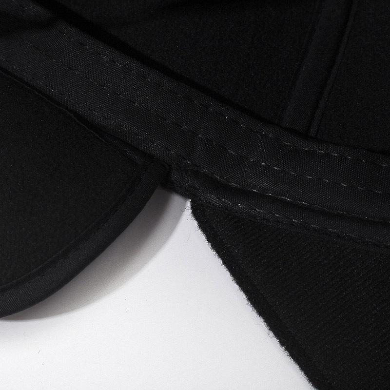 Hat Men's Autumn and Winter Wool Baseball Cap Versatile Middle Aged and Elderly People with Velvet Warm Hat Dad's Ear Protection Baseball Cap