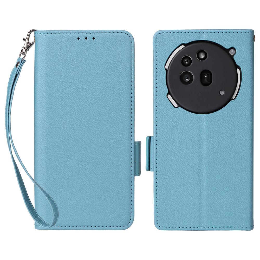 For Nothing Phone (3a) Pro Case with Wrist Strap Litchi Texture PU Leather Wallet Phone Cover