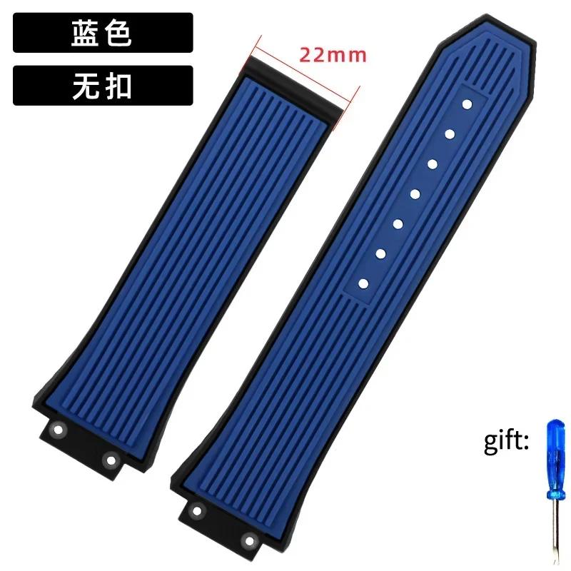 

Watch Accessories 27mmx17mm For HUBLOT Series watchband Silicone Strap 22mm Folding Buckle Rubber Men s belt wristband bracelet 27mm-17mm