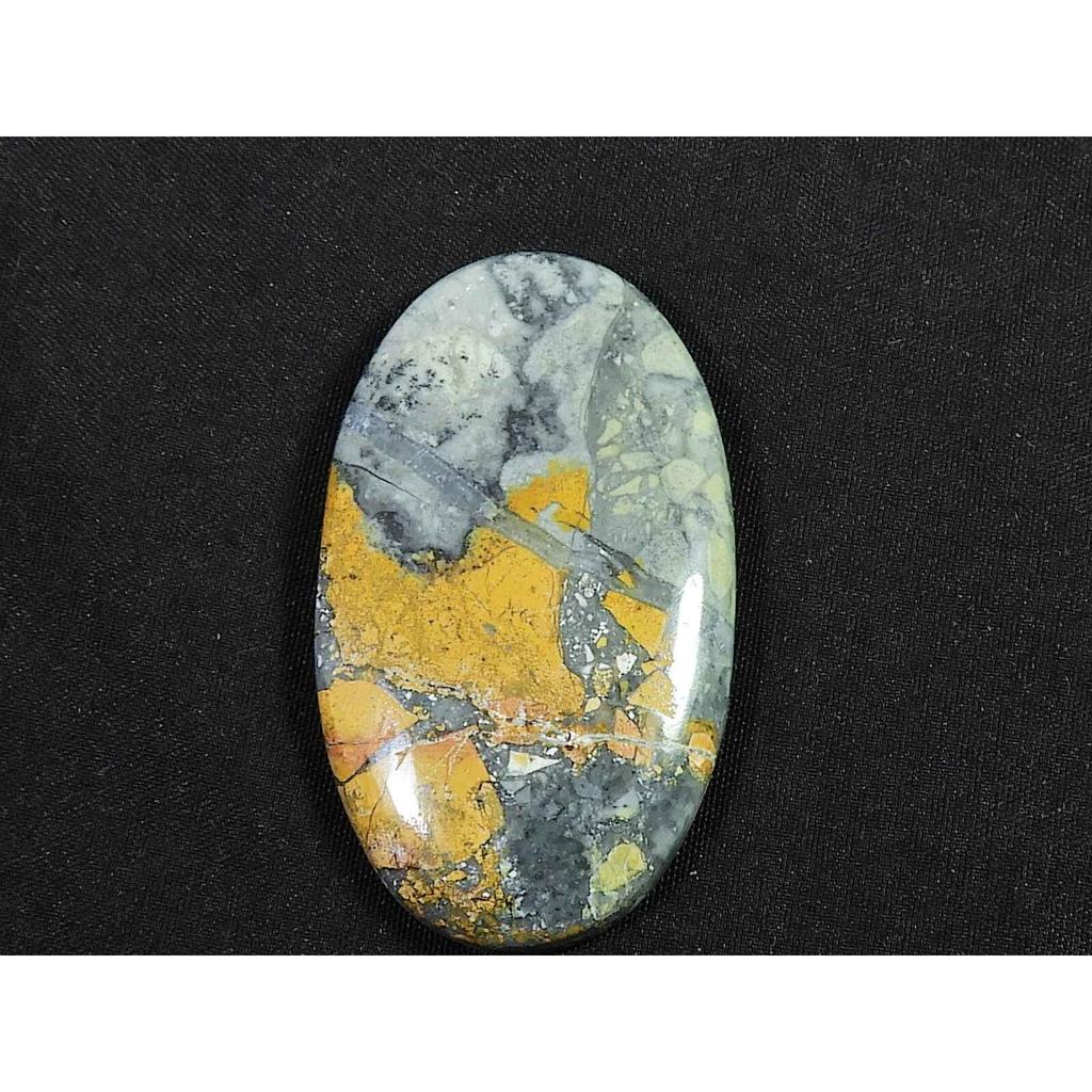 53Cts. Natural Maligano Jasper Oval Cabochon Palm Crytsal Gemstone 24X41MM SK-2678