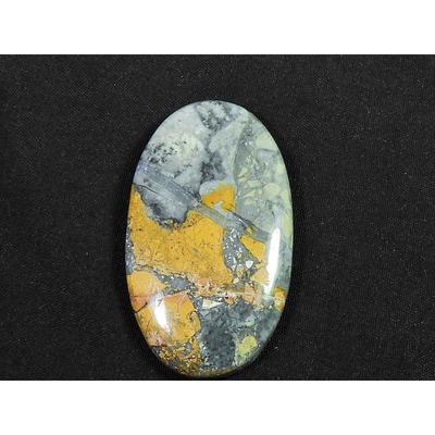 53Cts. Natural Maligano Jasper Oval Cabochon Palm Crytsal Gemstone 24X41MM SK-2678
