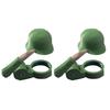 2-10PCS Soldier Salute Beer Bottle Helmet Dustproof Soldier Bottle Cap Beer Helmet Topper for Party Bar Veterans Enthusiasts