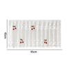 White Lace Half Curtain Cute Cherry Design Window Door Short Curtain Cabinet Wardrobe Furniture Dust-proof Curtain Sheer Voile