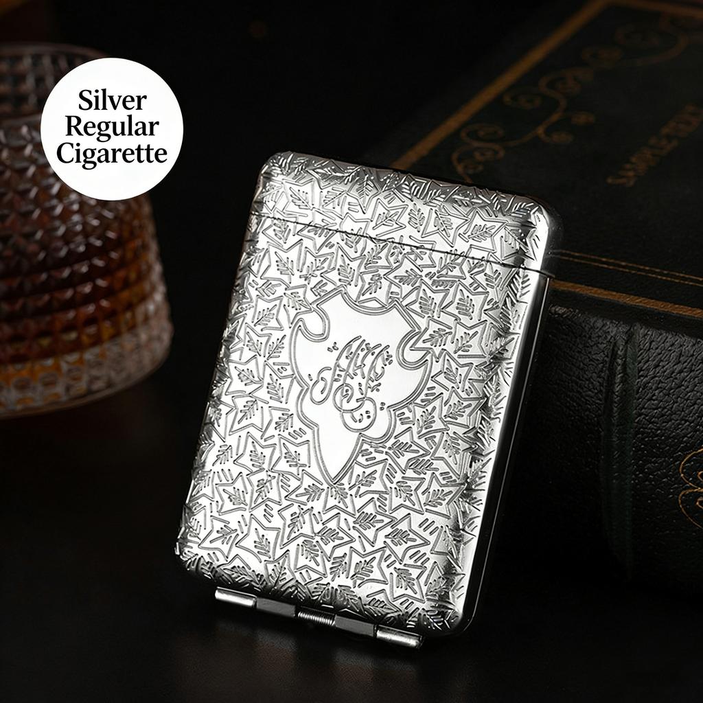 1pc Metal Cigarette Case Triple Opening Flip-Top Lid Pressure-Resistant Portable Cigarette Holder Smoking Accesoires Men's Gifts