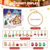 2025 Christmas Advent Calender Gift Box Creative DIY Snowman Santa Claus Bracelet Countdown Calendar Box for Girls New Year Gift