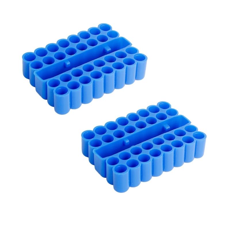32 Holes Bit Holder for Screwdriver Drill Storage Hex Shank Organizer for 6.35MM Shank Storage Box Accessories