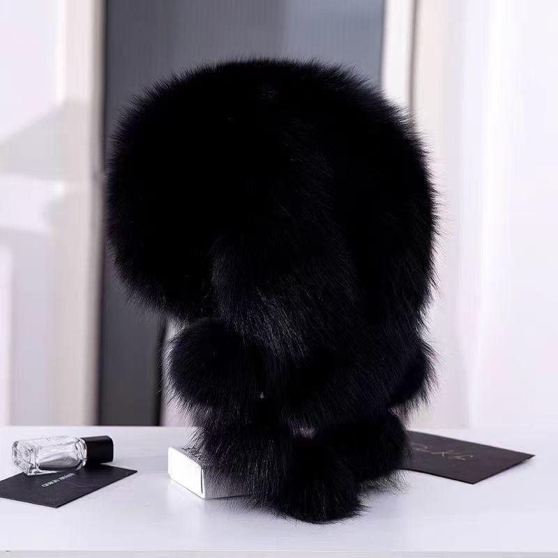 Fox Raccoon Hair New Winter Hat Women's Imitation Fur Thickened Versatile Mongolian Ear Protector Mother Bag Head Princess Hat