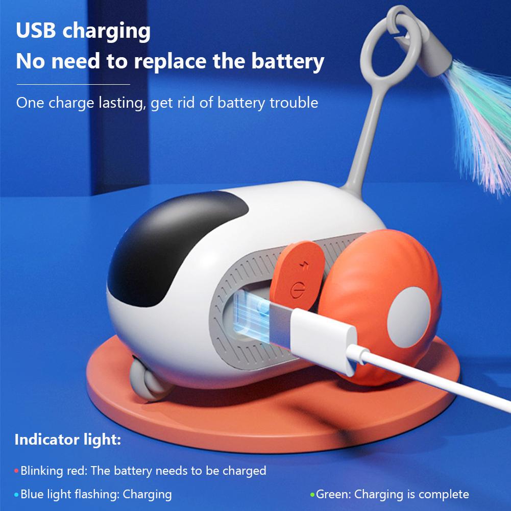 Intelligentes elektrisches Katzenspielzeug mit Fernbedienung, intelligentes elektrisches Katzenspielzeug, wiederaufladbares automatisches Katzenspielzeugauto, Kätzchenspielzeug, bewegliches Autospielzeug