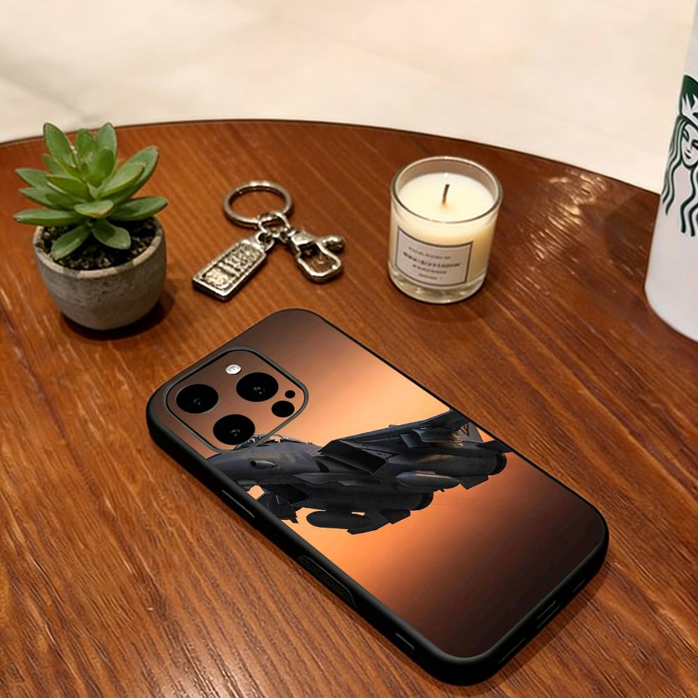 Fighter jets take off Phone Case For iPhone 17,16,15,14,13,12,11 Plus,Pro Max,XS,Soft Silicone Black Cover