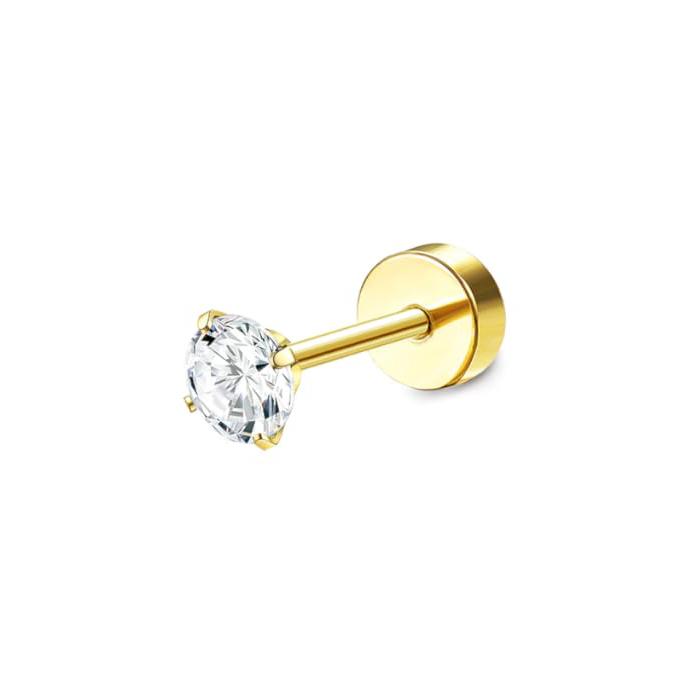 Bobisty Surgical Steel Flat Back Earrings for Women Helix Stud Hoop Earrings Cartilage Earrings Tragus Helix Piercing Jewelry