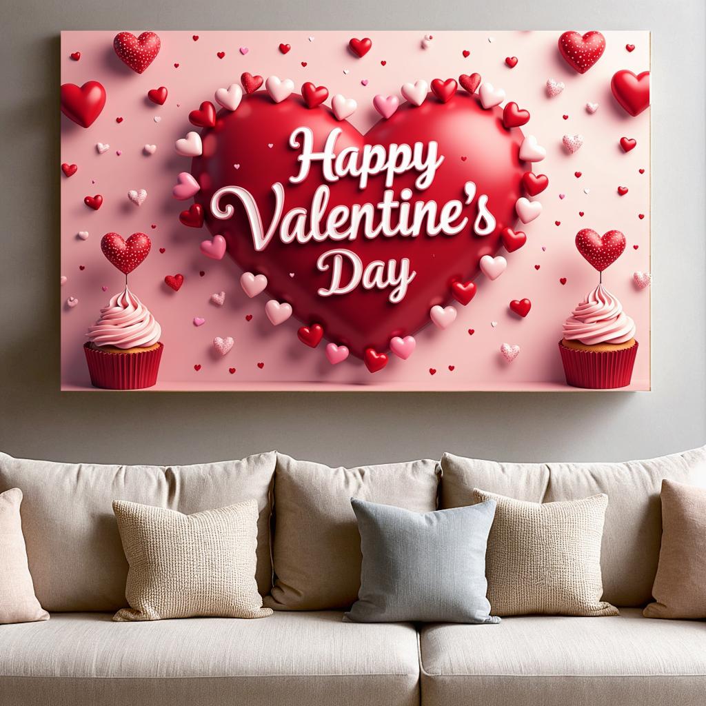 Decorative Banner Decoration Backdrop For Gatherings Valentine's Day Events Party