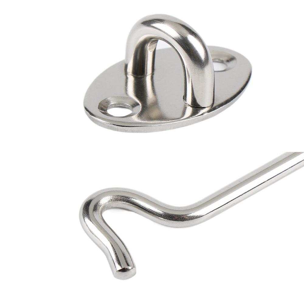 Edelstahl Fensterhaken Torhaken Mehrzweck Winddichte Torhaken und Öse Langlebiger Haken und Öse Kabinenhaken