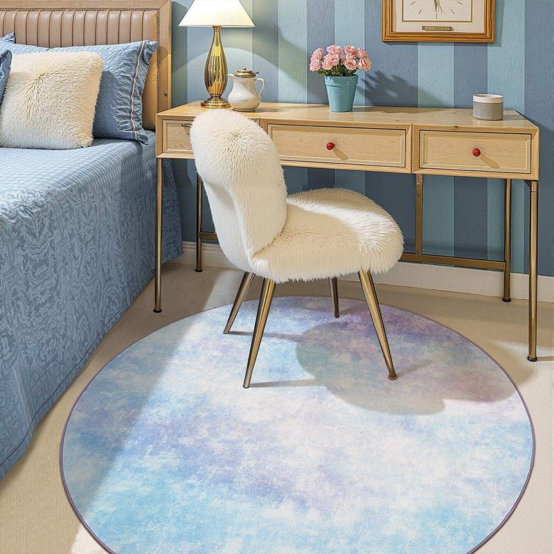 Living Room Carpet Large Round Carpets Non-slip Floor Mat Machine Washable Pink Gradient Rug Bedroom Home Decor Rugs