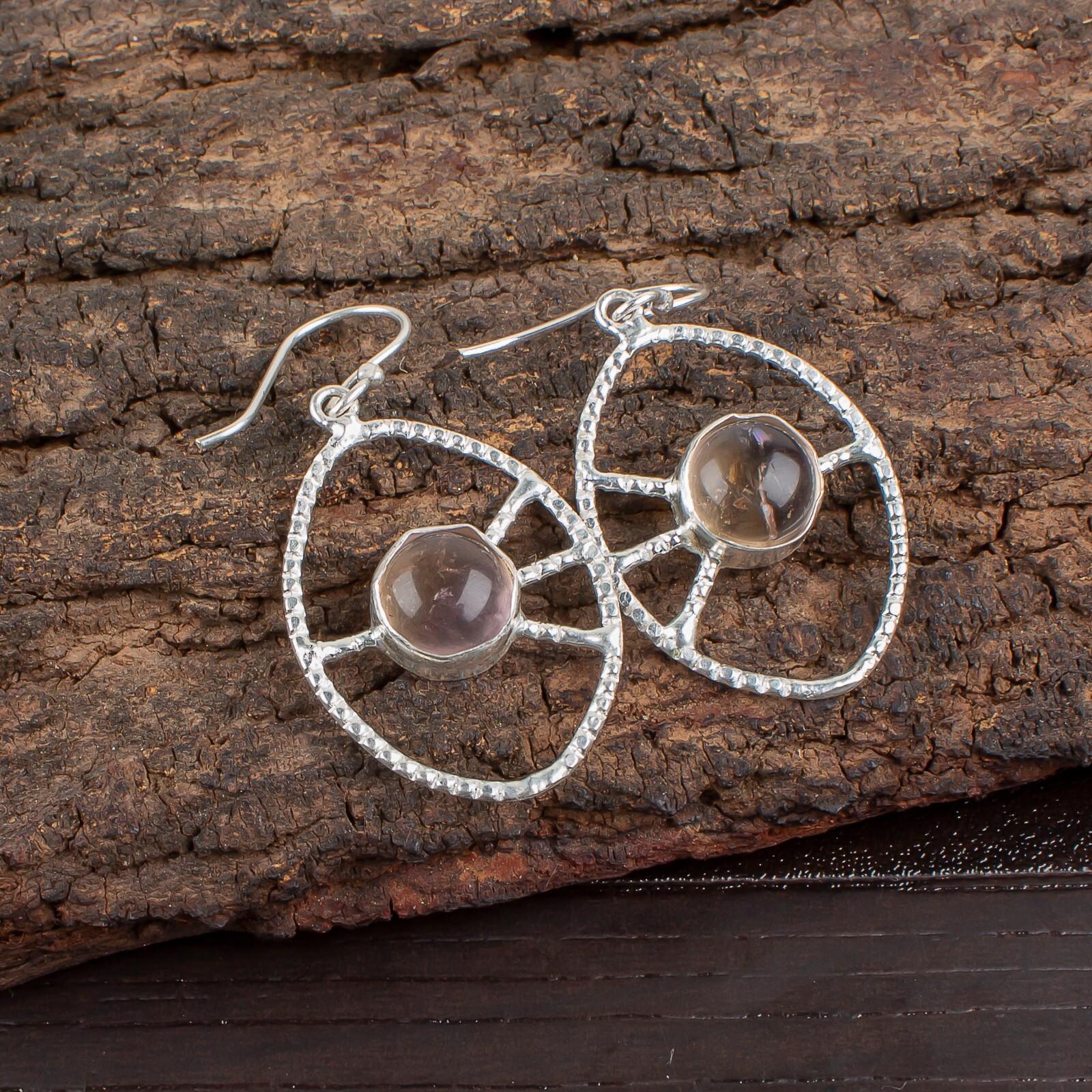 

Natural Ametrine Gemstone 925 Sterling Silver Jewelry Handcrafted Earrings 2.00 EE-52-24