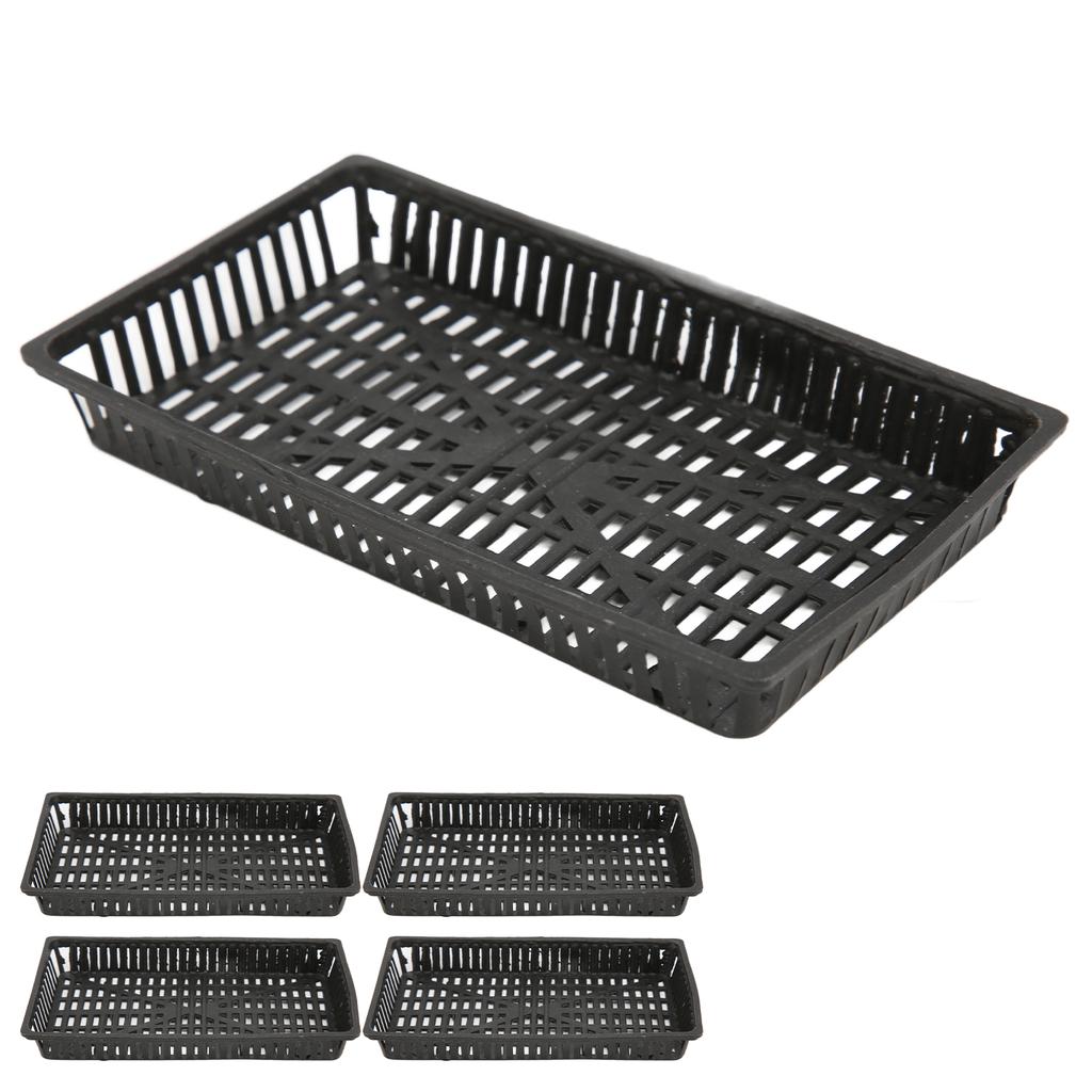 5PCS Fish Tank Planting Basket Plastic Hydroponic Net Pots for Aquarium Plants Cultivation