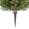 Artificial Topiary Cypress Trees with Ground Spike, 2 Set 406mm Faux Shrubs & Bushes Potted Plants, Fake Silk Tree Look Real for Decor Front Porch