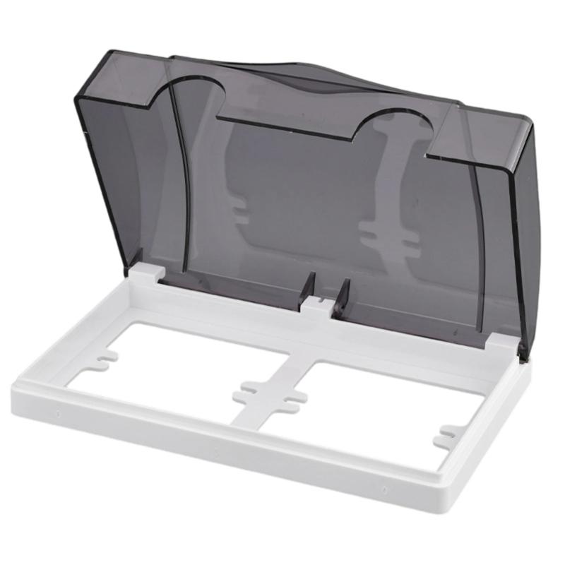 86 Type 2 Gang Outdoor Socket Waterproof Box Plastic Electrical Outlet Cover Receptacle Protectors Socket Case Box
