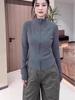 Solid Color Warm Fleece Stand Collar Jacket with Double Zipper and Slim Waist