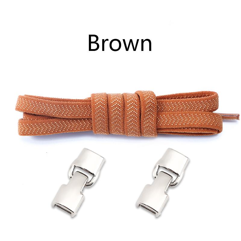 No Tie Shoe Laces Flat Metal Buckle Elastic Shoelaces Casual Shoes for Men and Women Lazy Shoelace Rubber Band Shoestring
