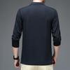 Autumn New Long Sleeved V-neck Men's Casual Sports Ice Silk Quick Drying Long Sleeved T-shirt