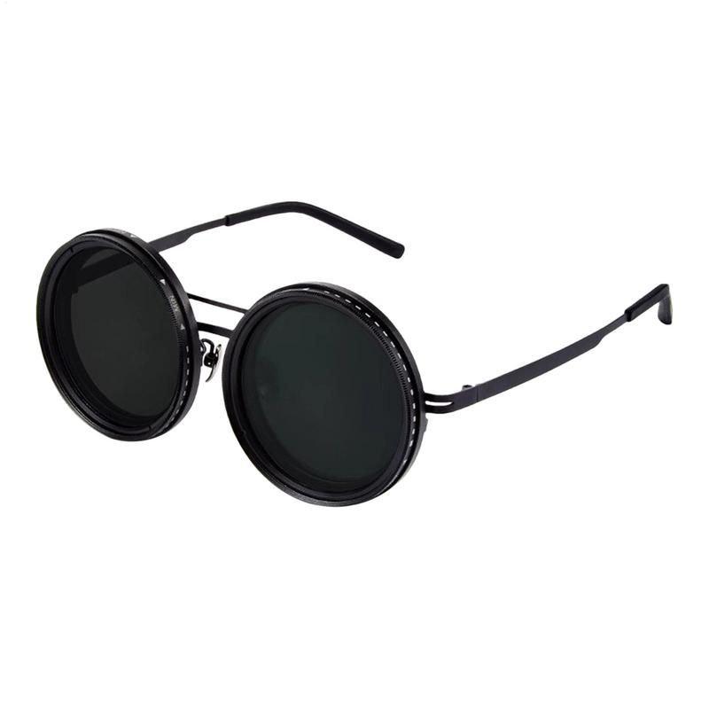 Polarized Glasses ND Filter Women Men Trendy Eyewear 1-9 Gears Adjustable Sunglasses Designer Glasses Handcrafted Retro Glasses