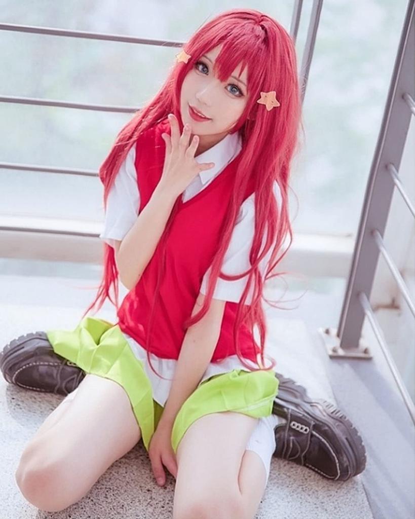 [Milky Time] The Quintessential Quintuplets Nakano Ichika, Nino Miku, Yotsuba, and May Cosplay Set with Wig, Halloween (M, May Set)