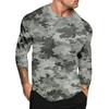Camouflage Style Printed Raglan Sleeves Men's Short Sleeved Top