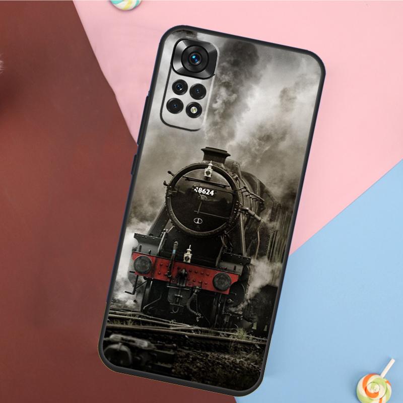 Vintage Steam Train Railway Cover For Xiaomi Redmi Note 13 Pro 14 12 11 9 10 9S 10S 11S 12S Redmi 14C 10C 12C 13C Case