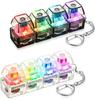 LED-Leuchtender Schlüsselanhänger Tastatur Klickbarer Knopf Fidget Spielzeug zur Stress- und Angstbewältigung Tragbares Schreibtischzubehör Bürodekoration Geschenk
