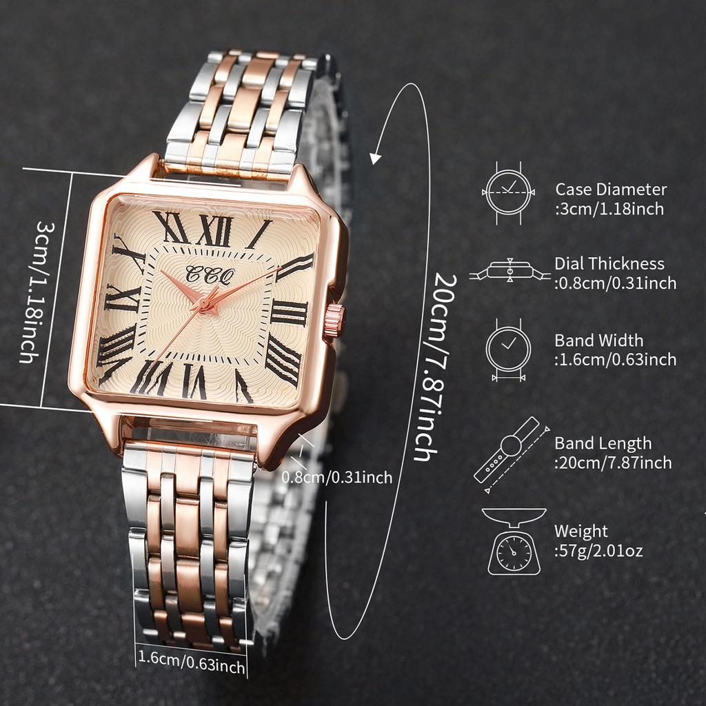 Fashion Square Women Watches Simple Roma Dial Ladies Quartz Wristwatches Reloj Mujer Girls Clock Gift