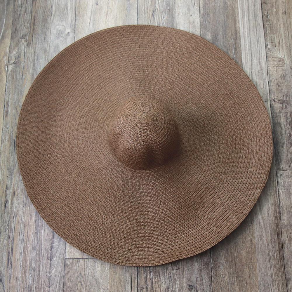 Women's European and American style sunshade hat, beach photo hat, wide-brim hat, foldable straw hat, sun hat CM