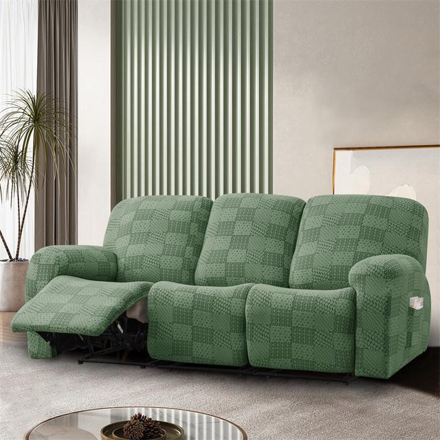 1 3 Seat Elastic Recliner Sofa Cover For Living Room Jacquard Lazy Boy Chair Covers Split Non Slip Armchair Cover Sofa Slipcover